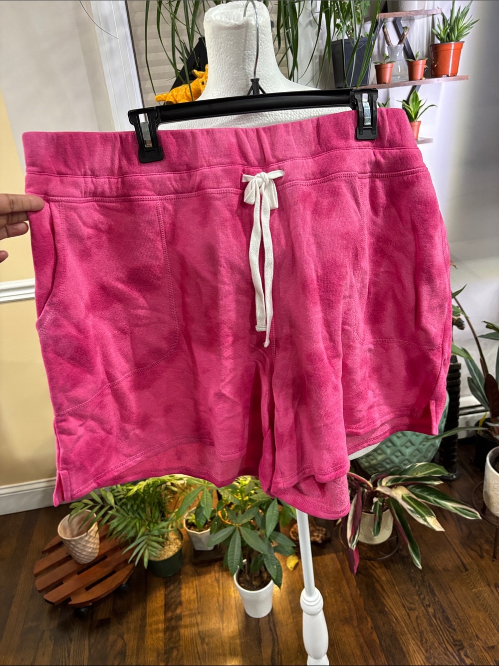 Livi Active Pink Terry Drawstring Athletic Shorts